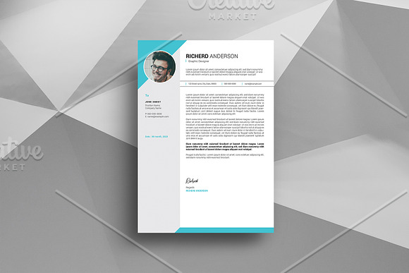 Clean & Minimal Resume / Cv V56 in Resume Templates - product preview 2
