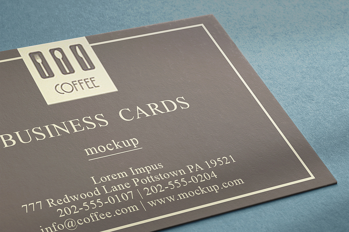 Business Cards Mockup close-up view in Branding Mockups - product preview 8