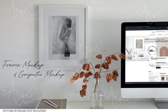 Cards, iMac and Frame Mockup bundle in Mockup Templates - product preview 4