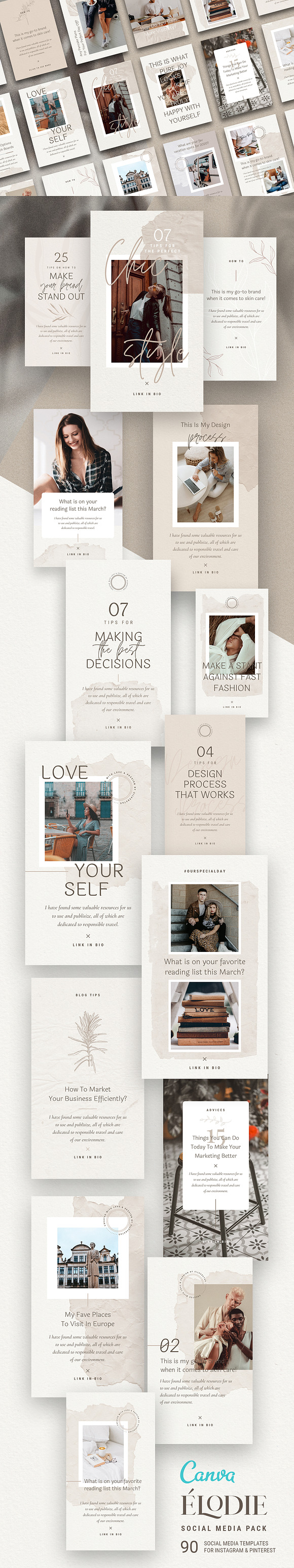 Elodie - Canva Social Pack 50% OFF in Social Media Templates - product preview 13