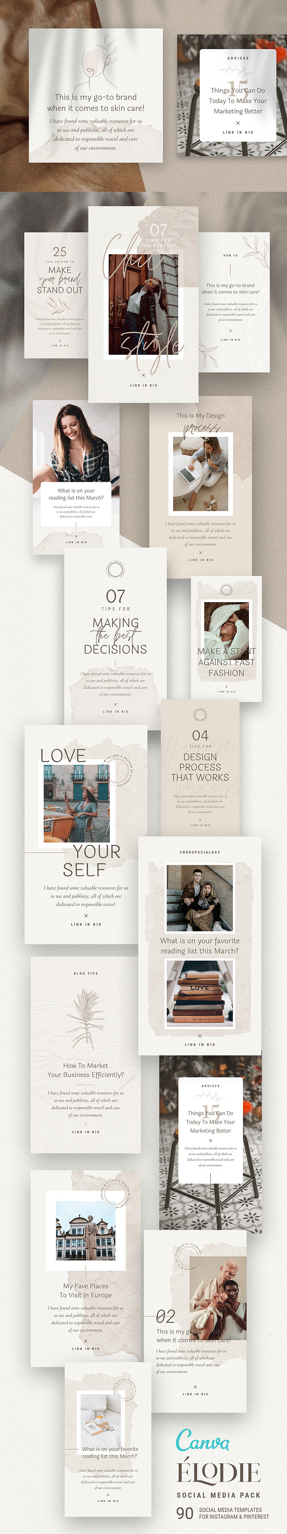 Elodie - Canva Social Pack 50% OFF in Social Media Templates - product preview 18