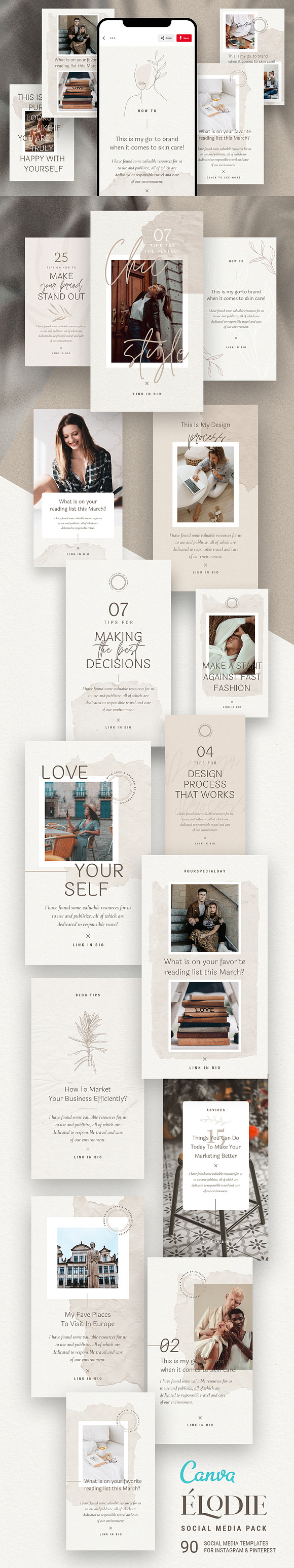 Elodie - Canva Social Pack 50% OFF in Social Media Templates - product preview 19