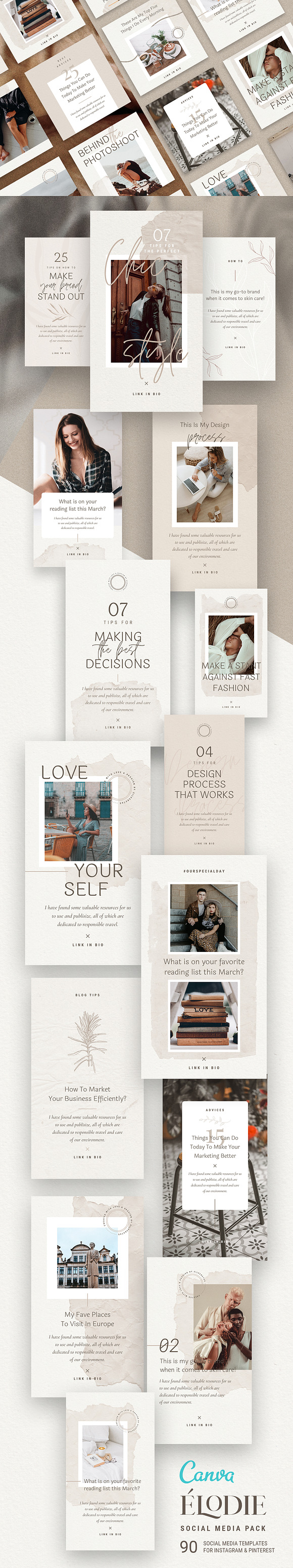 Elodie - Canva Social Pack 50% OFF in Social Media Templates - product preview 21