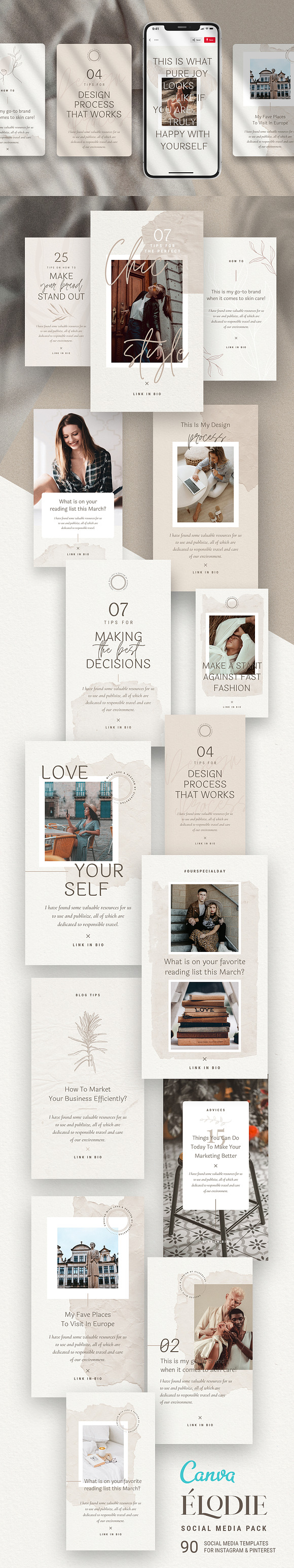Elodie - Canva Social Pack 50% OFF in Social Media Templates - product preview 22
