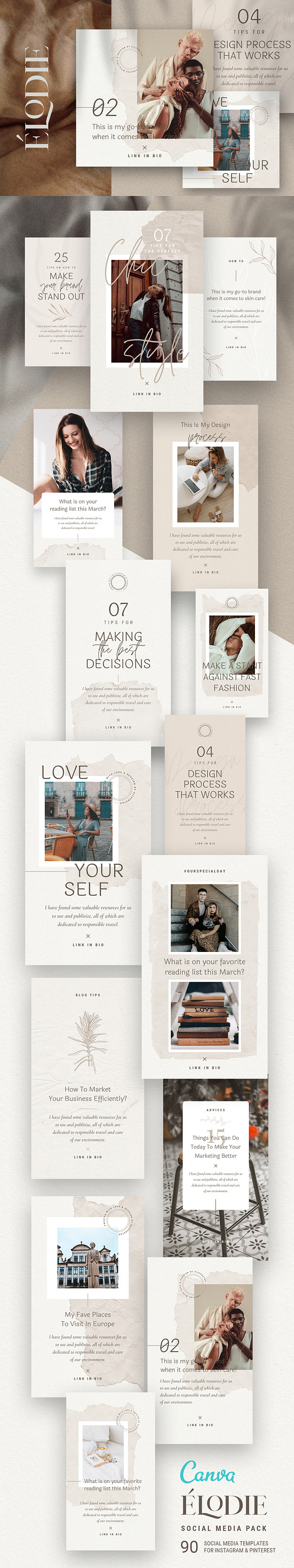 Elodie - Canva Social Pack 50% OFF in Social Media Templates - product preview 28