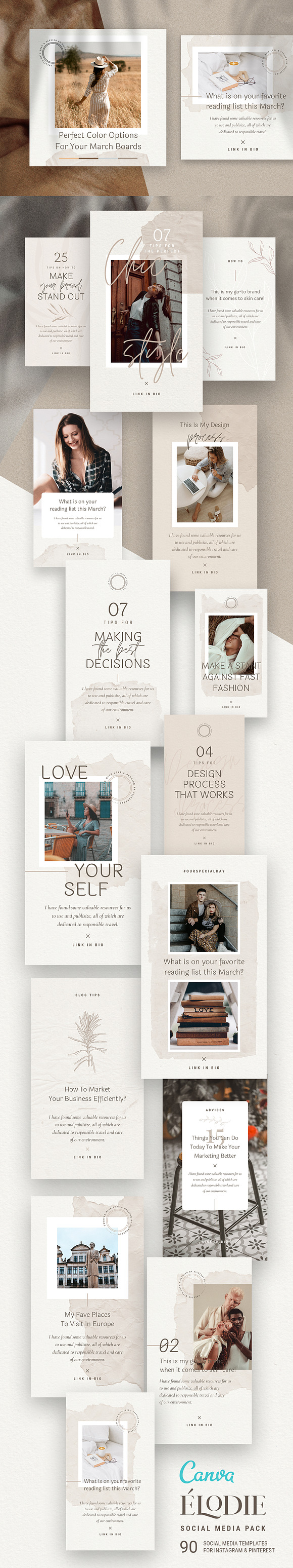 Elodie - Canva Social Pack 50% OFF in Social Media Templates - product preview 29