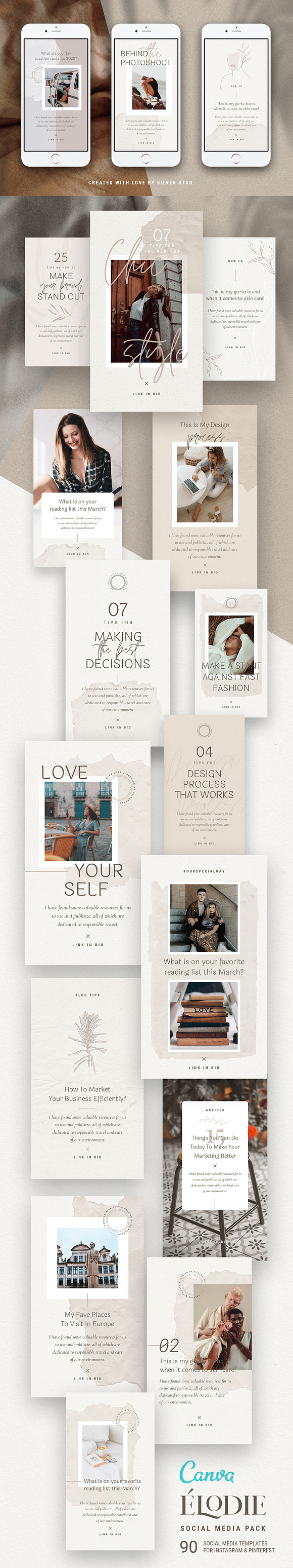 Elodie - Canva Social Pack 50% OFF in Social Media Templates - product preview 38