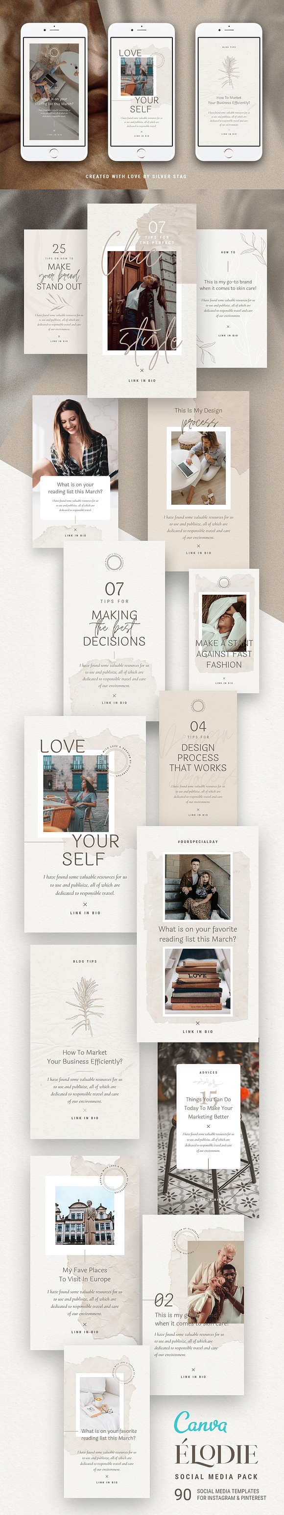 Elodie - Canva Social Pack 50% OFF in Social Media Templates - product preview 39