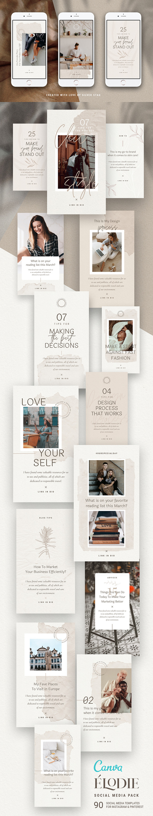 Elodie - Canva Social Pack 50% OFF in Social Media Templates - product preview 40