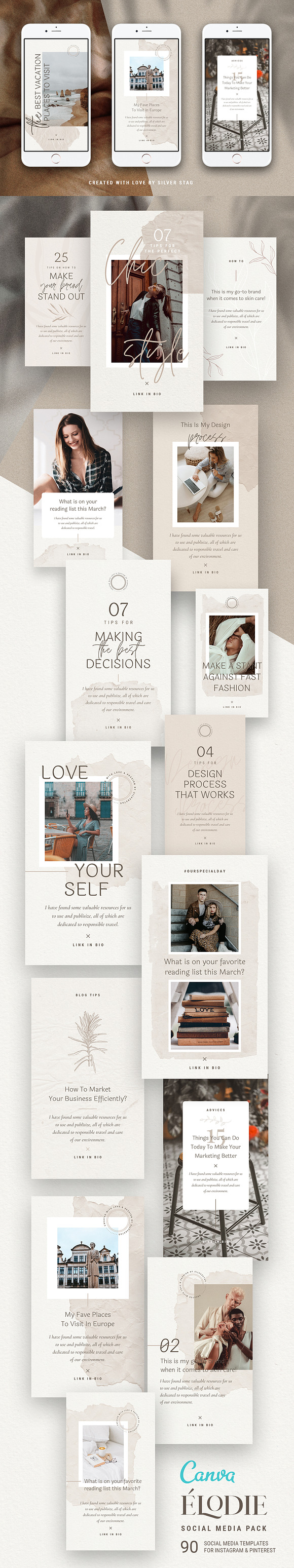 Elodie - Canva Social Pack 50% OFF in Social Media Templates - product preview 42