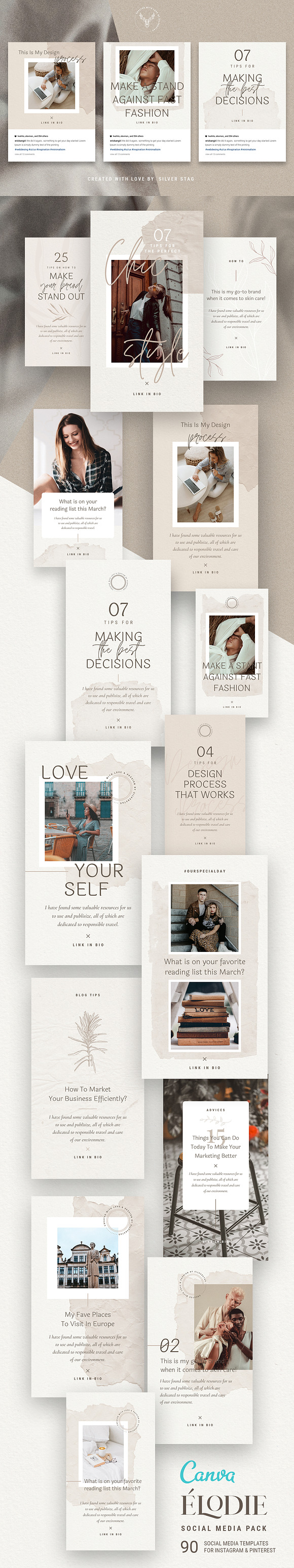 Elodie - Canva Social Pack 50% OFF in Social Media Templates - product preview 45