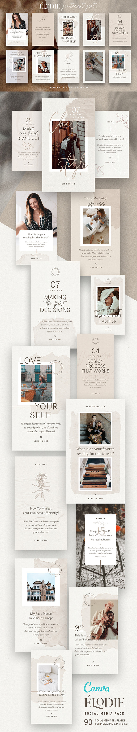 Elodie - Canva Social Pack 50% OFF in Social Media Templates - product preview 54