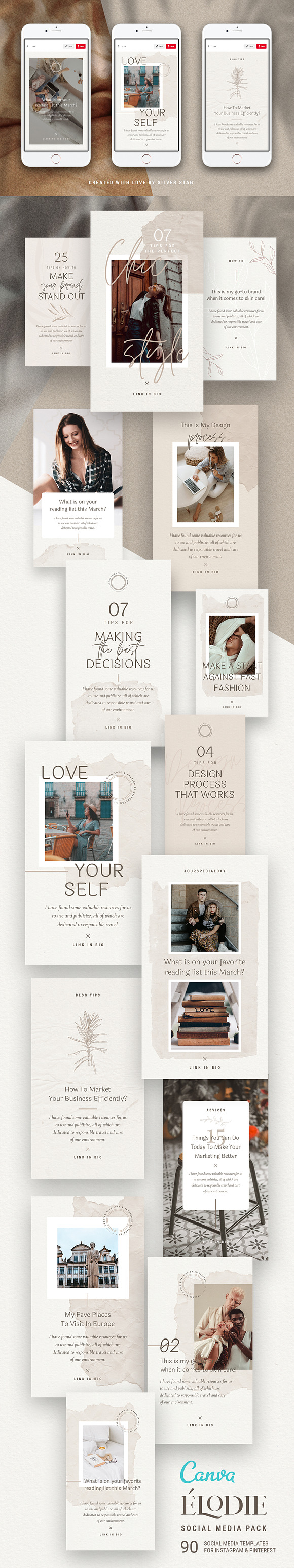 Elodie - Canva Social Pack 50% OFF in Social Media Templates - product preview 62