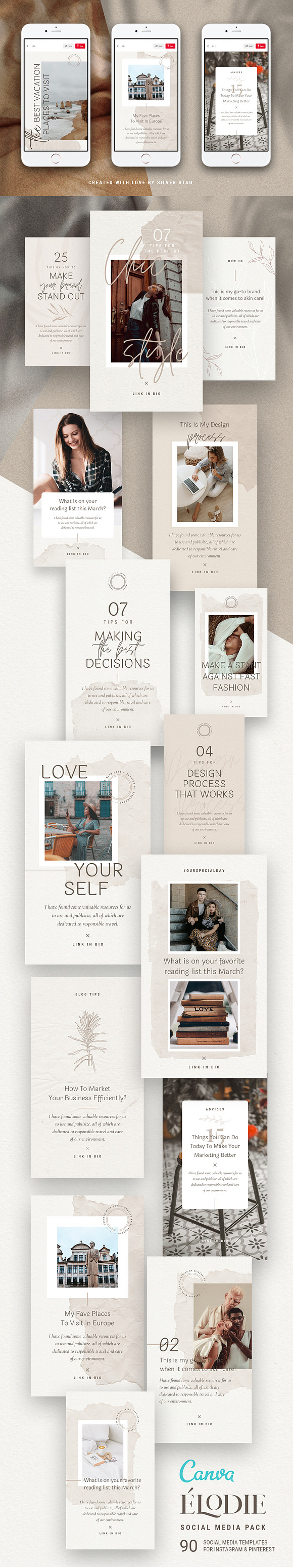 Elodie - Canva Social Pack 50% OFF in Social Media Templates - product preview 65