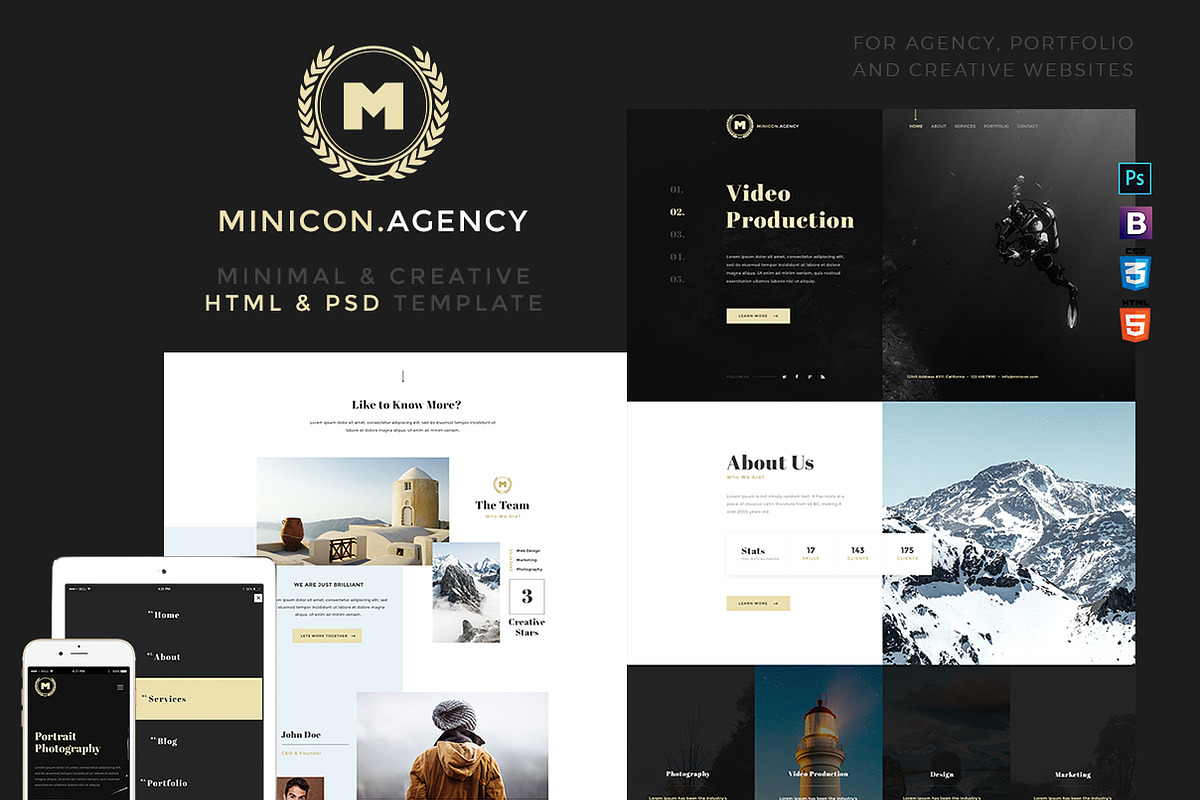 Minicon HTML and PSD Template in HTML/CSS Themes - product preview 8