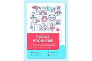 Social problems, issues poster