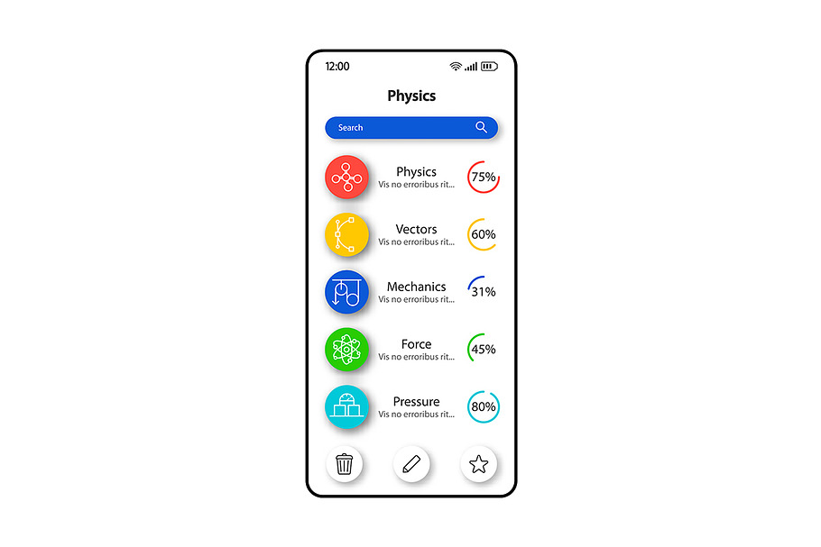 Studying physics interface in Mobile & Web Mockups - product preview 8