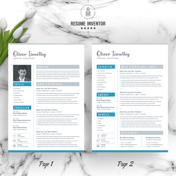Creative Word Resume Template in Letter Templates - product preview 1