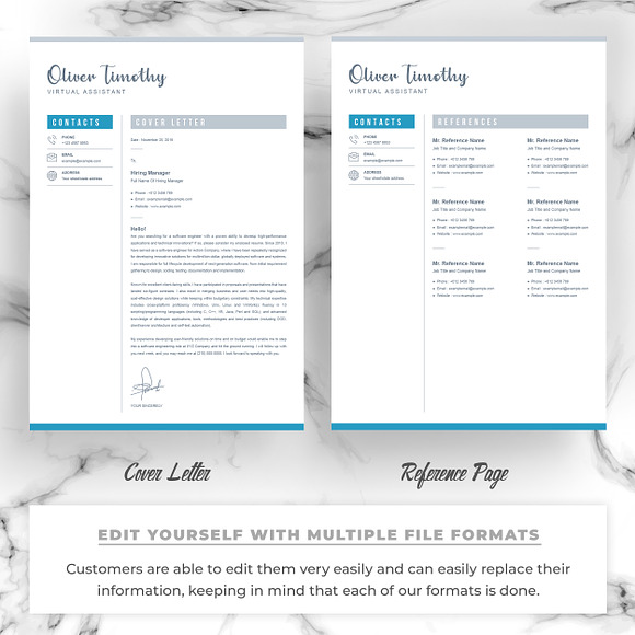 Creative Word Resume Template in Letter Templates - product preview 2