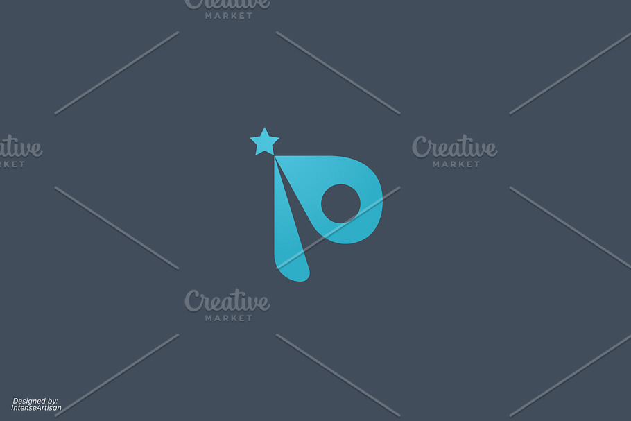 People Star - P Letter Logo in Logo Templates - product preview 8