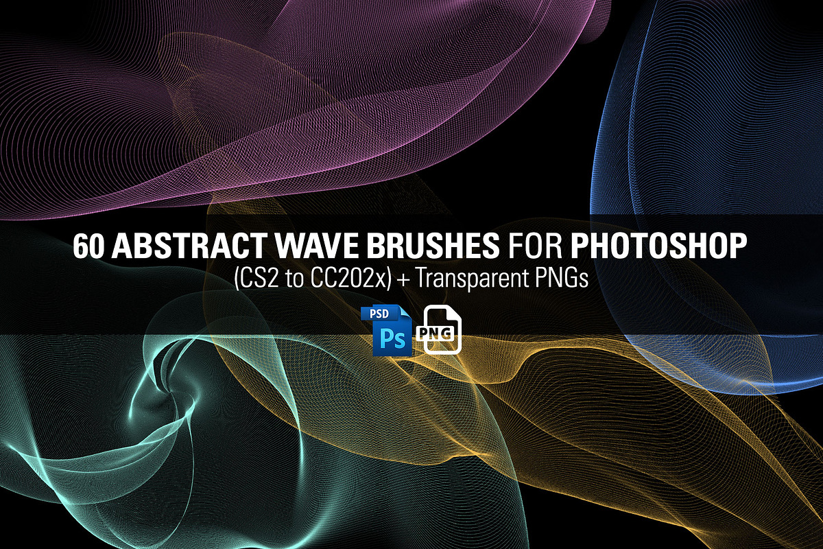 60 Abstract Wave Brushes for PS in Add-Ons - product preview 8