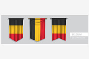 Set of Belgium pennants vector