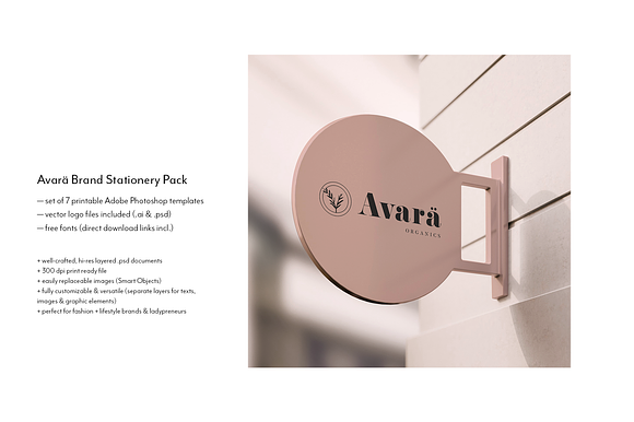 Brand Stationery Pack • Avarä in Stationery Templates - product preview 4