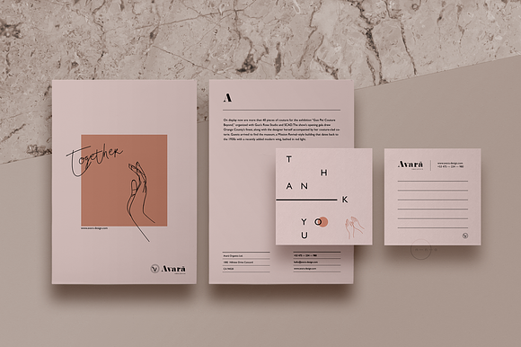 Brand Stationery Pack • Avarä in Stationery Templates - product preview 5