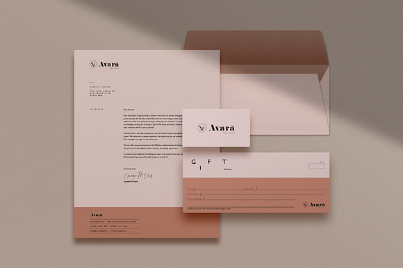 Brand Stationery Pack • Avarä in Stationery Templates - product preview 6
