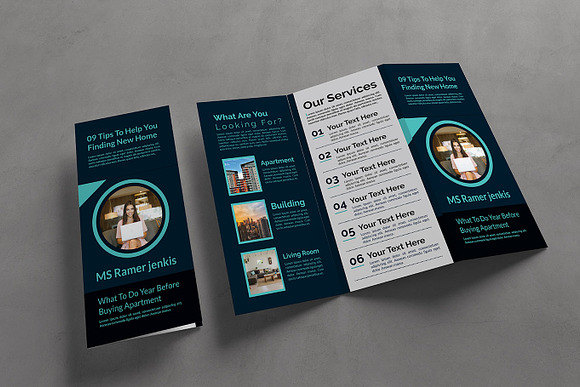 Real Estate Tri Fold Brochure in Brochure Templates - product preview 2