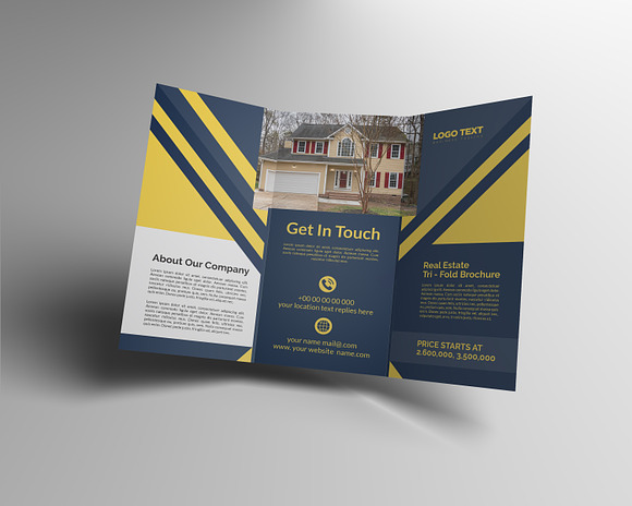 Real Estate Tri Fold Brochure in Brochure Templates - product preview 3