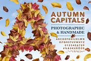 Autumn Capitals - A leaf image font