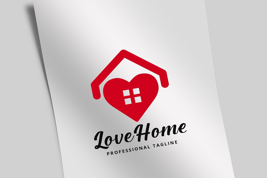 Love Home Logo in Logo Templates - product preview 8