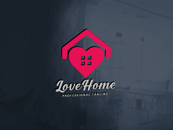 Love Home Logo in Logo Templates - product preview 1