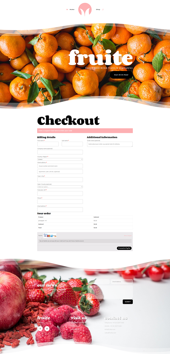 Fruite in WordPress Commerce Themes - product preview 1