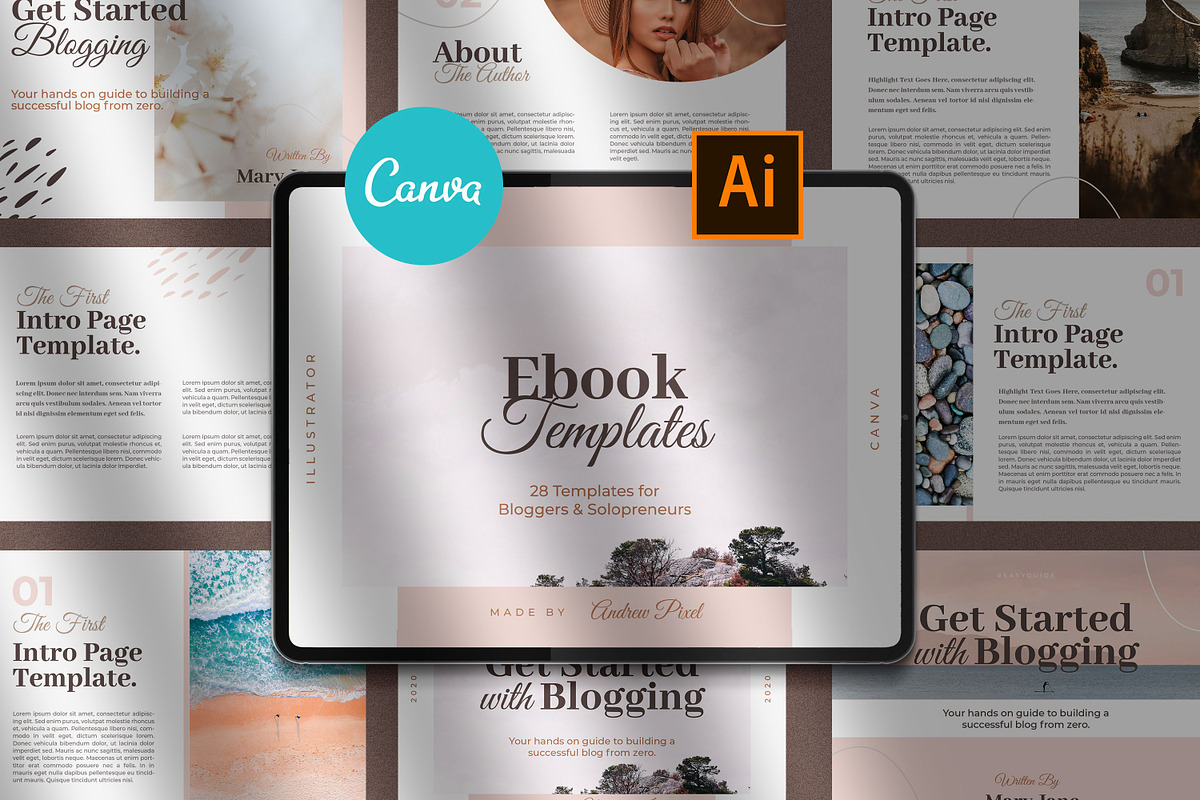 Creative Blogger Ebook Templates in Magazine Templates - product preview 8