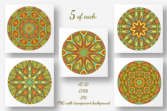 Orient Mandalas Vector Collection in Patterns - product preview 1