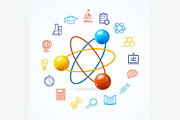 Science Concept and Outline Icon Set