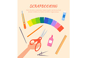 Scrapbooking Vector Poster with