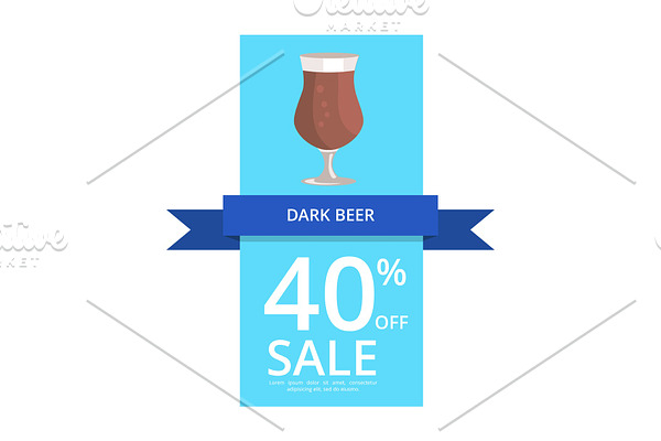Dark Beer 40% Off Sale on Vector