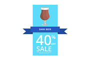 Dark Beer 40% Off Sale on Vector