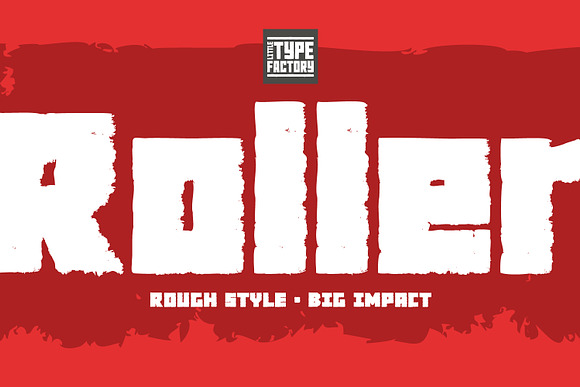Roller - rough style big impact font in Display Fonts - product preview 10