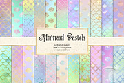 Mermaid Pastels Digital Paper