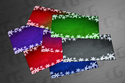 Snowflakes backgrounds of board