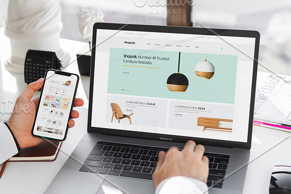 Multi Device Mockup Lifestyle in Mobile & Web Mockups - product preview 12