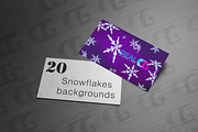 20 snowflakes colour mix backgrounds