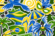 Brazil seamless patterns.