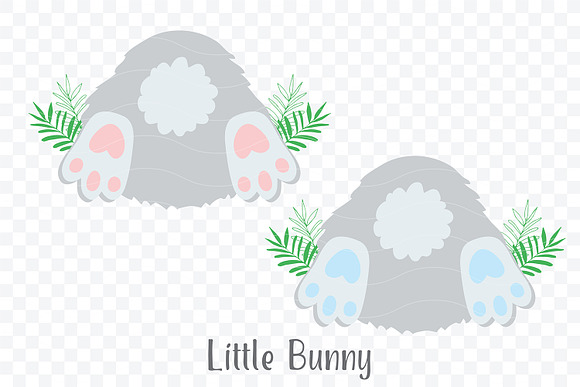 Cute Little Easter Bunny Clipart 3 in Illustrations - product preview 2