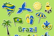 Collection of Brazil sticker objects