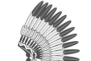 Native American Feathered War Bonnet